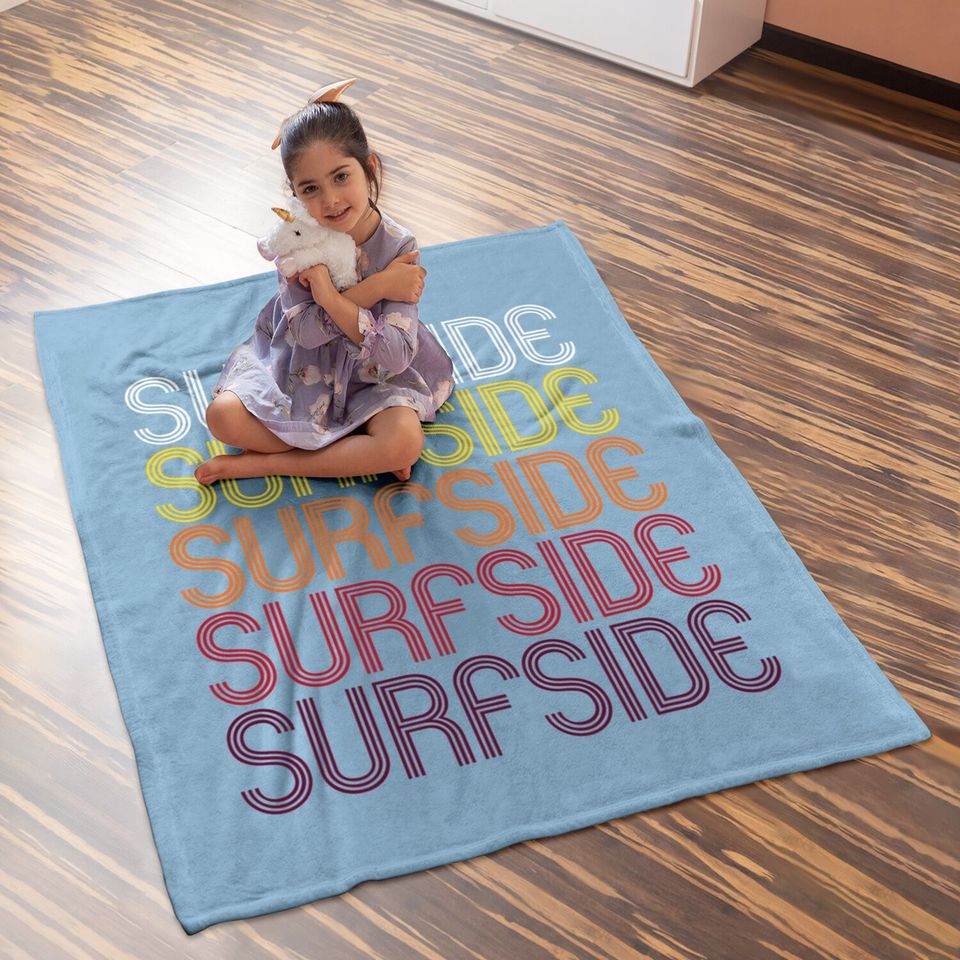 Surfside Vintage Style Florida Baby Blanket