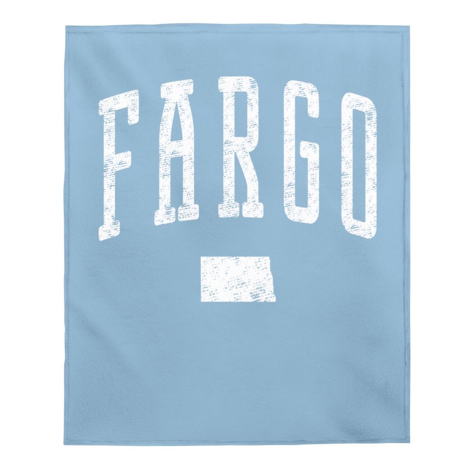 Fargo North Dakota Vintage City Baby Blanket