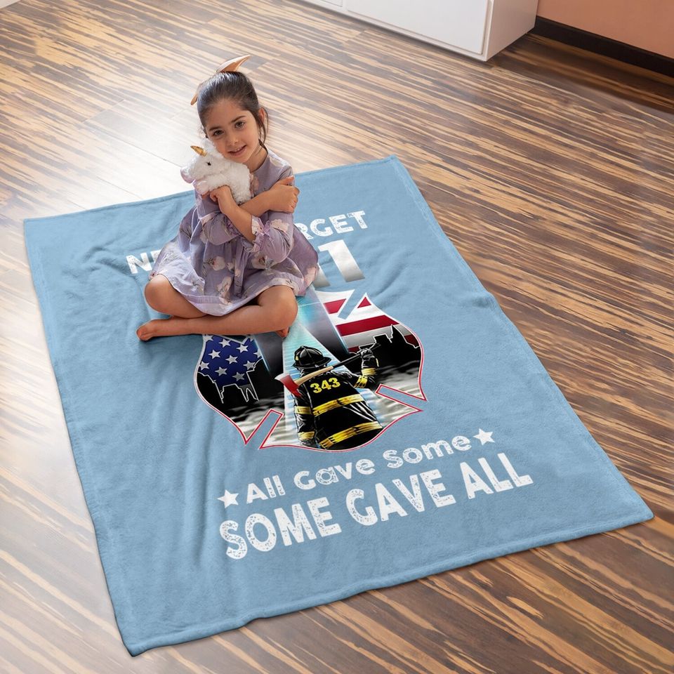 Never Forget 9-11-2001 20th Anniversary Baby Blanket