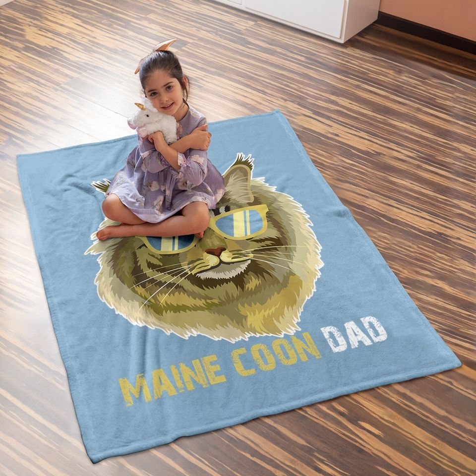 Maine Coon Dad Baby Blanket