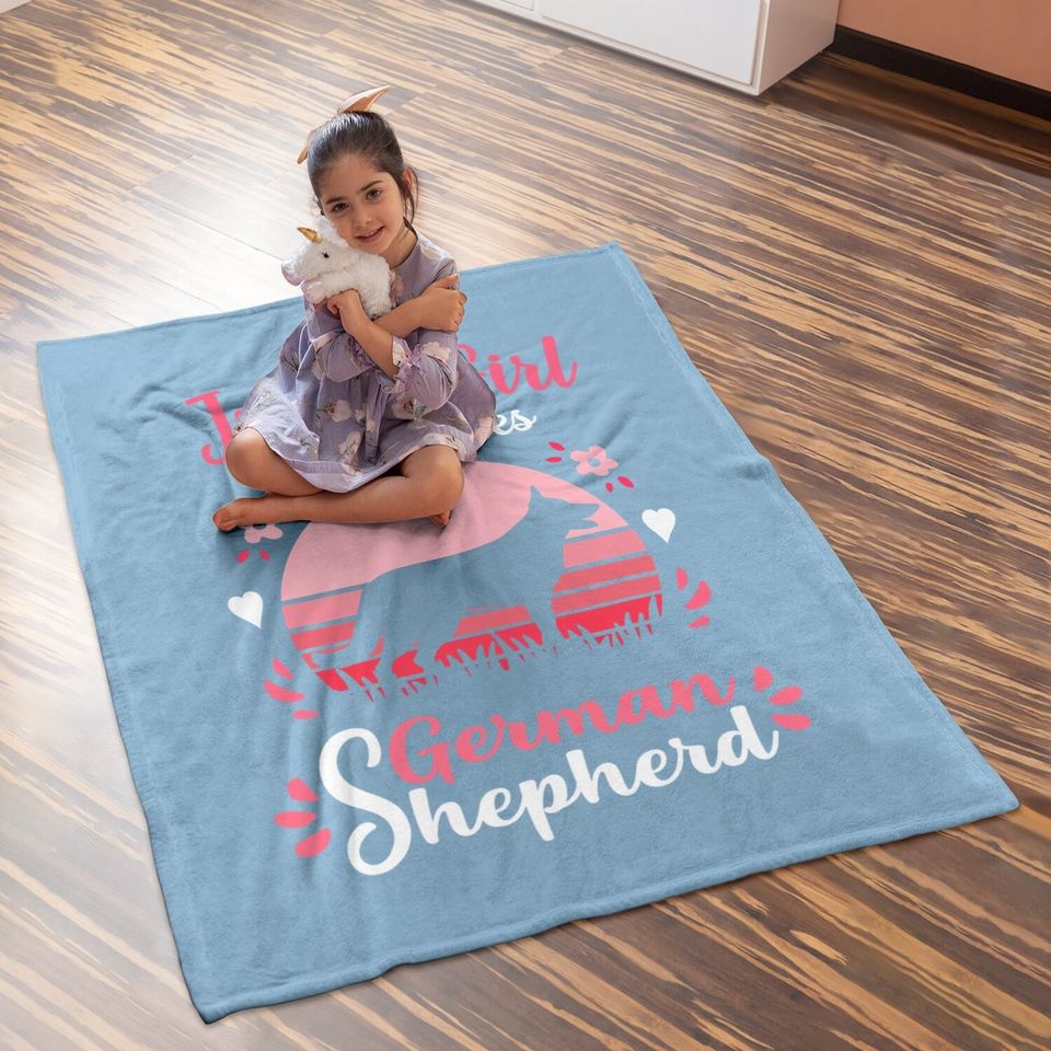 Just A Girl Who Loves German Shepherd Dog Baby Blanket