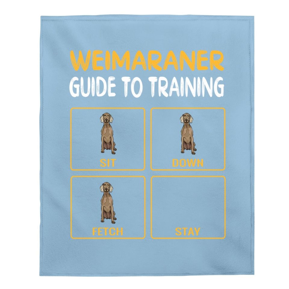 Weimaraner Guide To Training Dog Obedience Trainer Baby Blanket