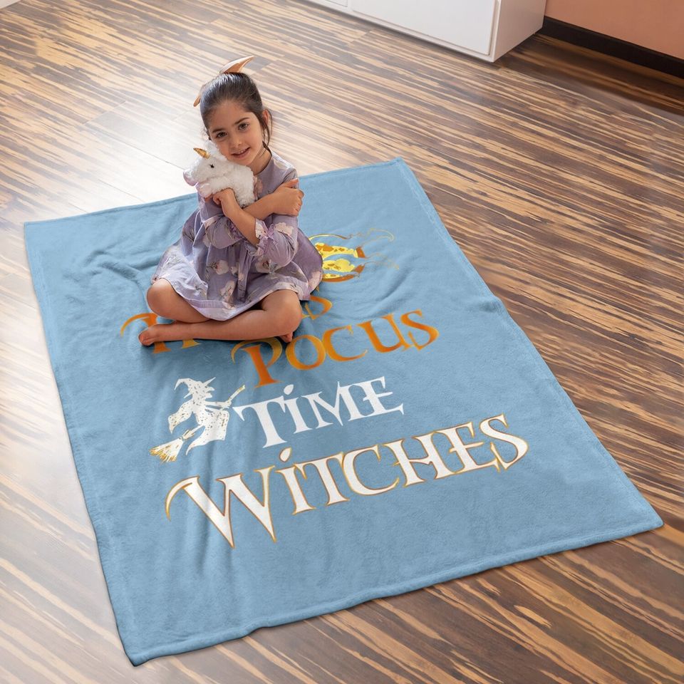 Halloween Witch Its Hocus Pocus Time Witches Baby Blanket