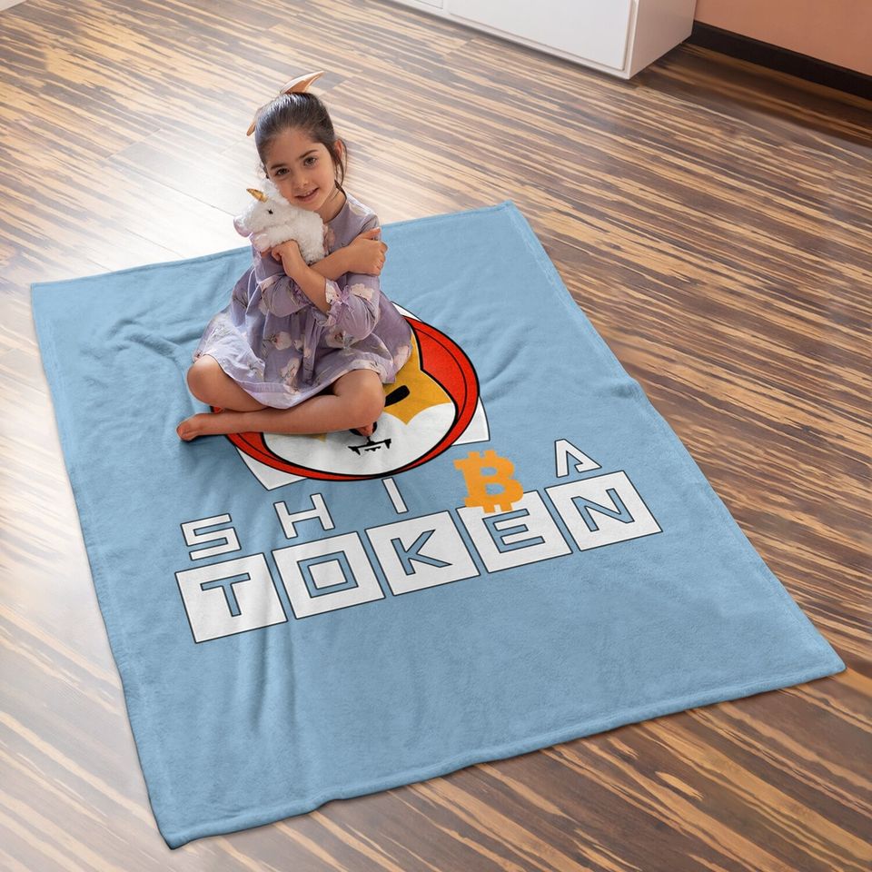 Shiba Inu Token Crypto Coin Cryptocurrency Baby Blanket
