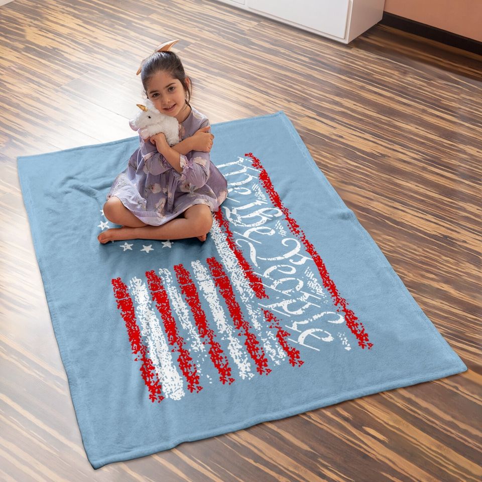 Patriotic Vintage Usa Flag 1776 Baby Blanket
