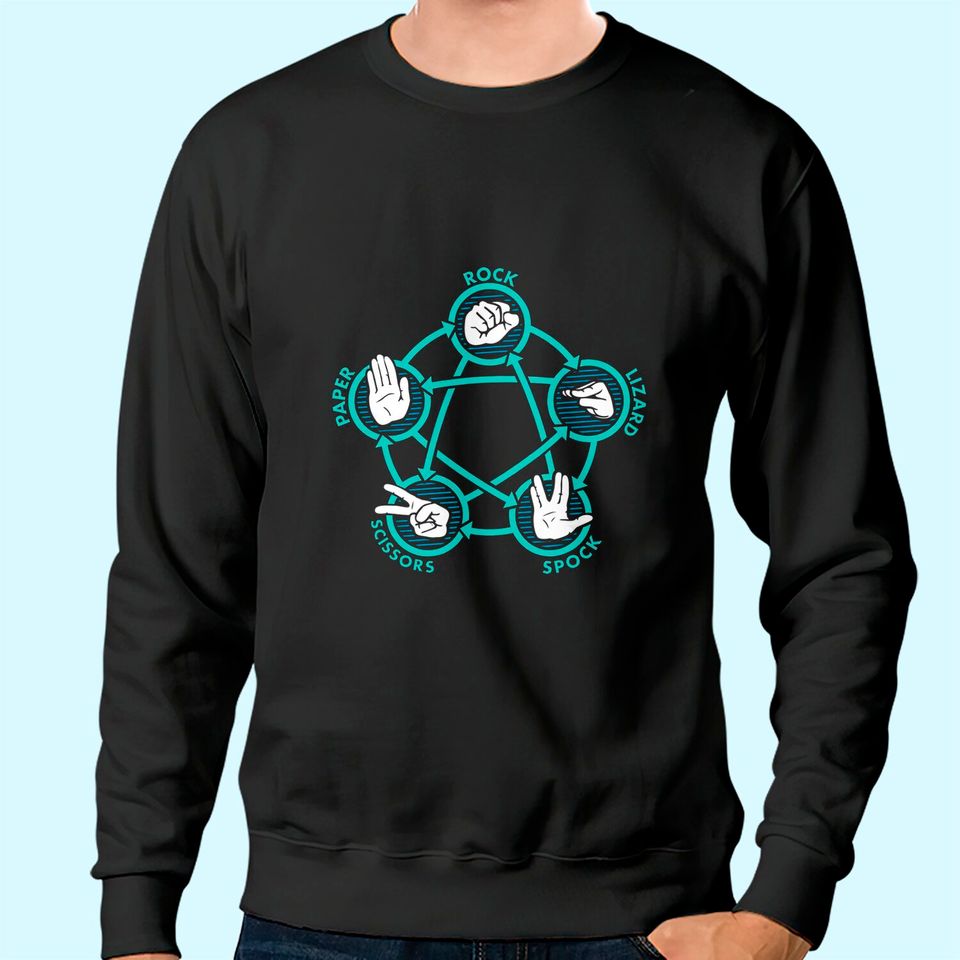 Rock Paper Scissors Lizard Spock Game Sweatshirt