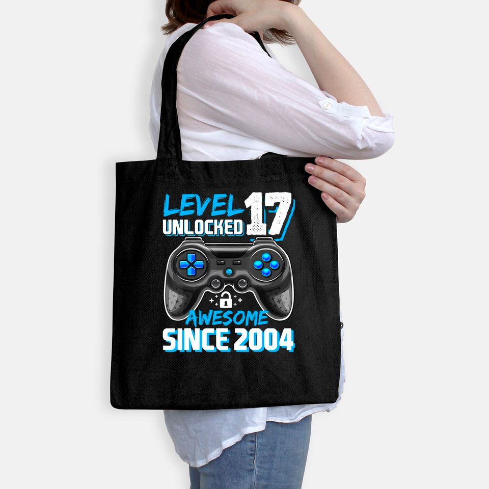 Level 17 Unlocked Awesome 2004 Video Game 17th Birthday Tote Bag