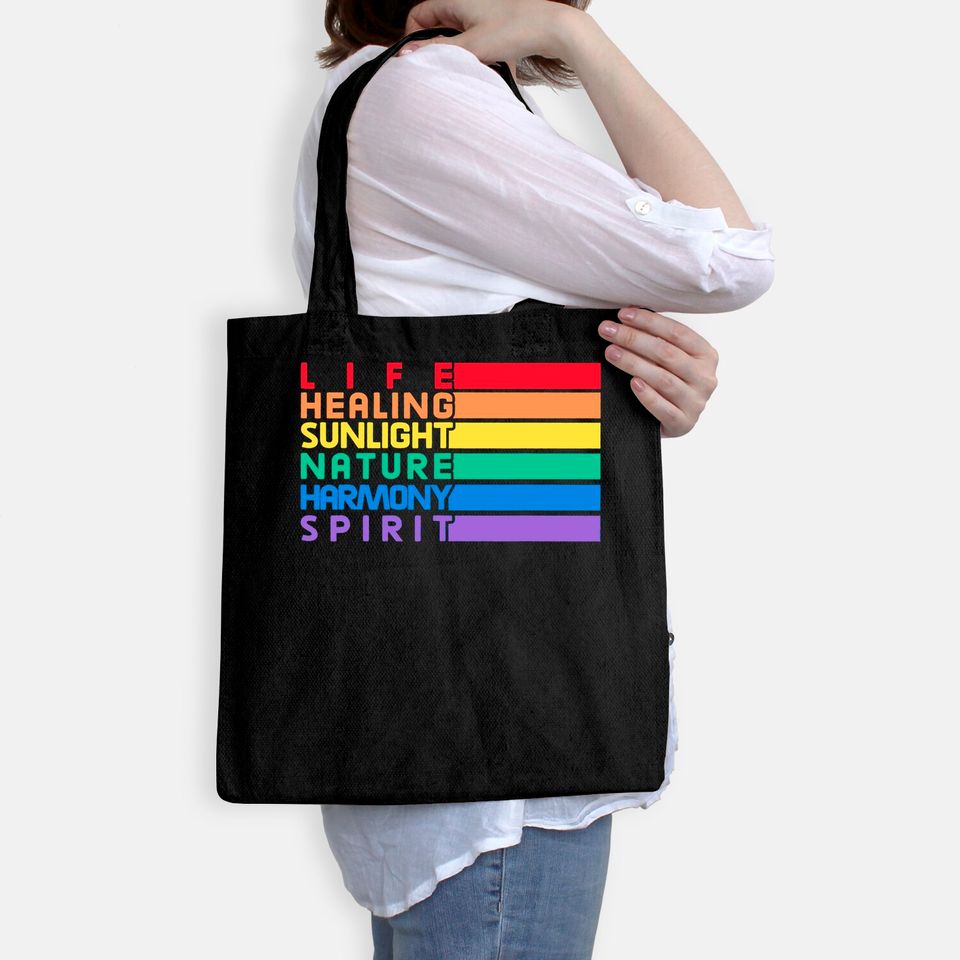 Pride Flag Meaning | Lesbian Gay Bisexual Transgender LGBTQ Men Women Tote Bag