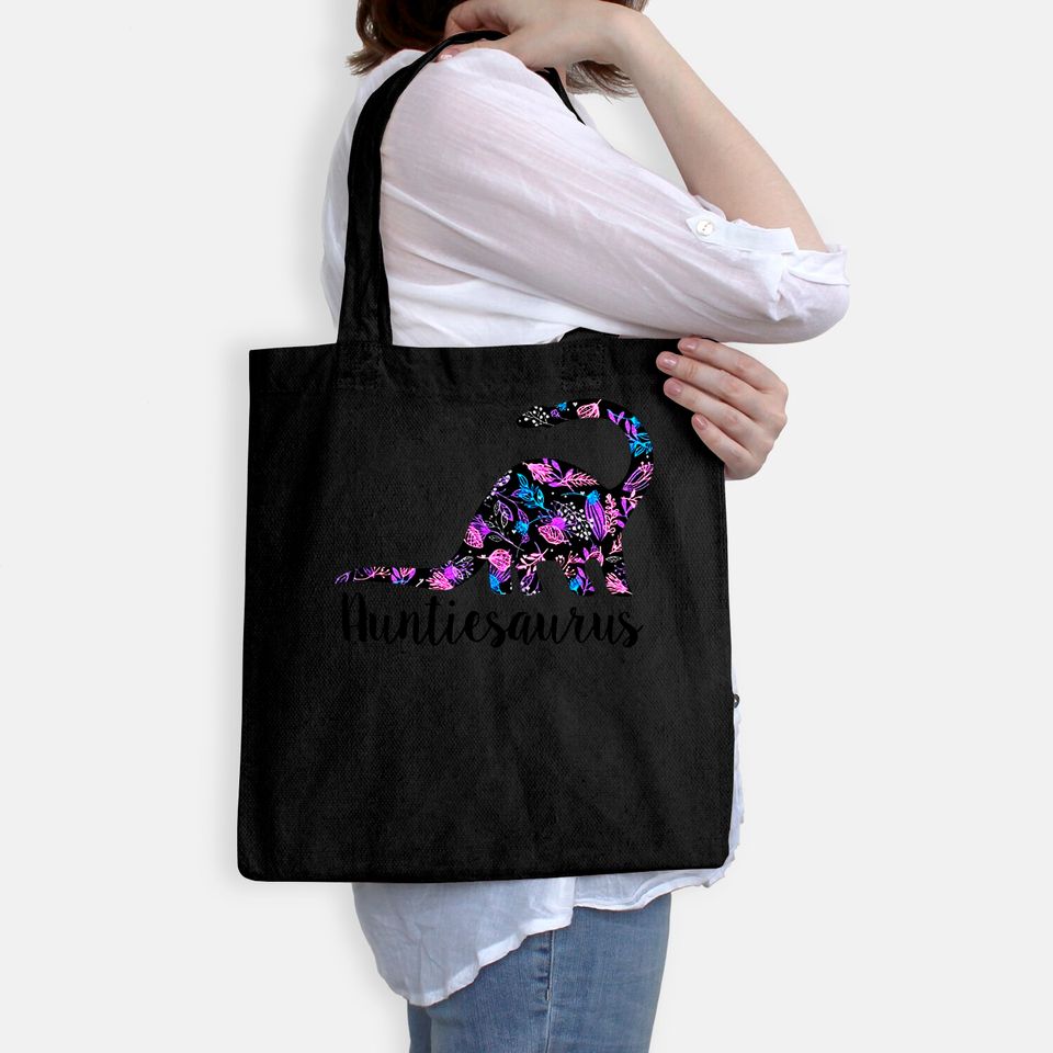Womens Auntiesaurus Tote Bag Funny Kids Gift for Aunt Cute Graphic Dinosaur Top