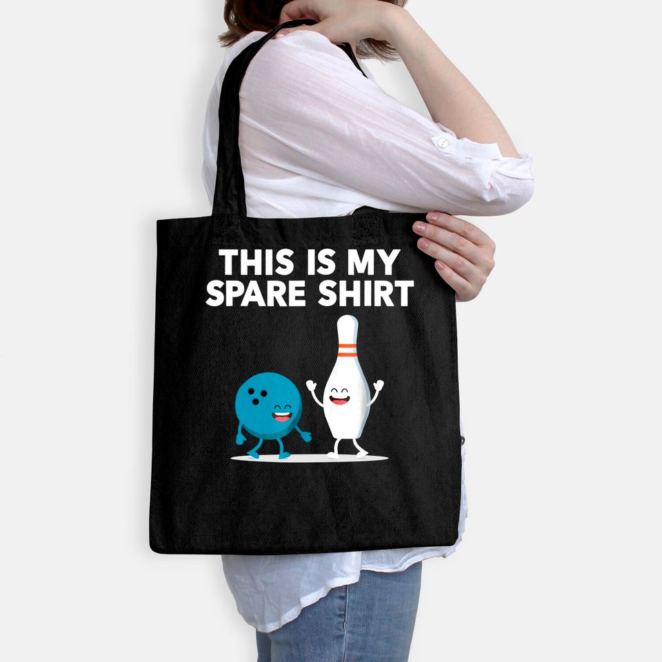 Funny Bowling Tee For Men Women Boys & Girls | Spare Tote Bag