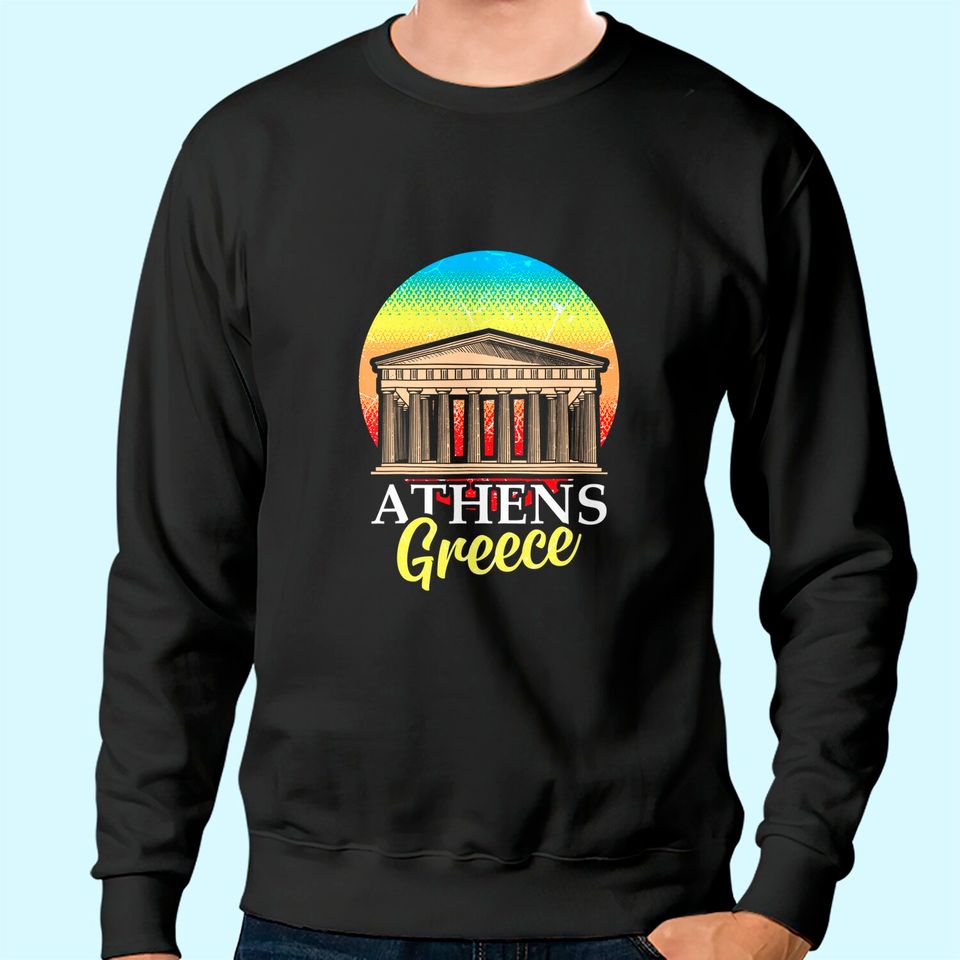 Athens Greece Greek City Acropolis Parthenon Sweatshirt