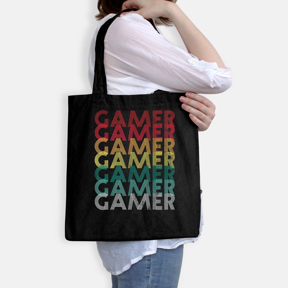 Gamer Retro 70s Gift Game Funny Tote Bag