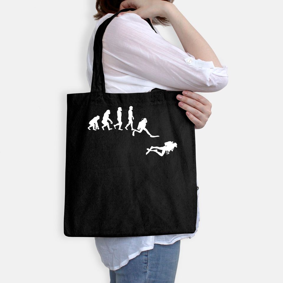 Scuba Dive T- Tote Bag Evolution Diving Diver Ocean Lover Gift