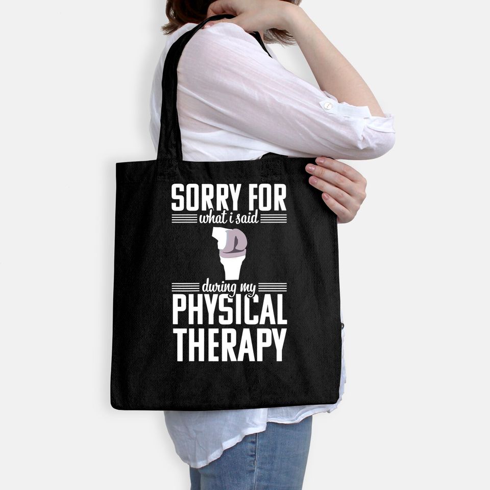 Knee Replacement Funny Therapy Surgery Recovery Gift Tote Bag