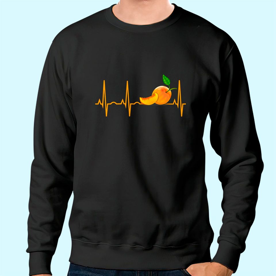 Peach Fruit Heartbeat Sweatshirt