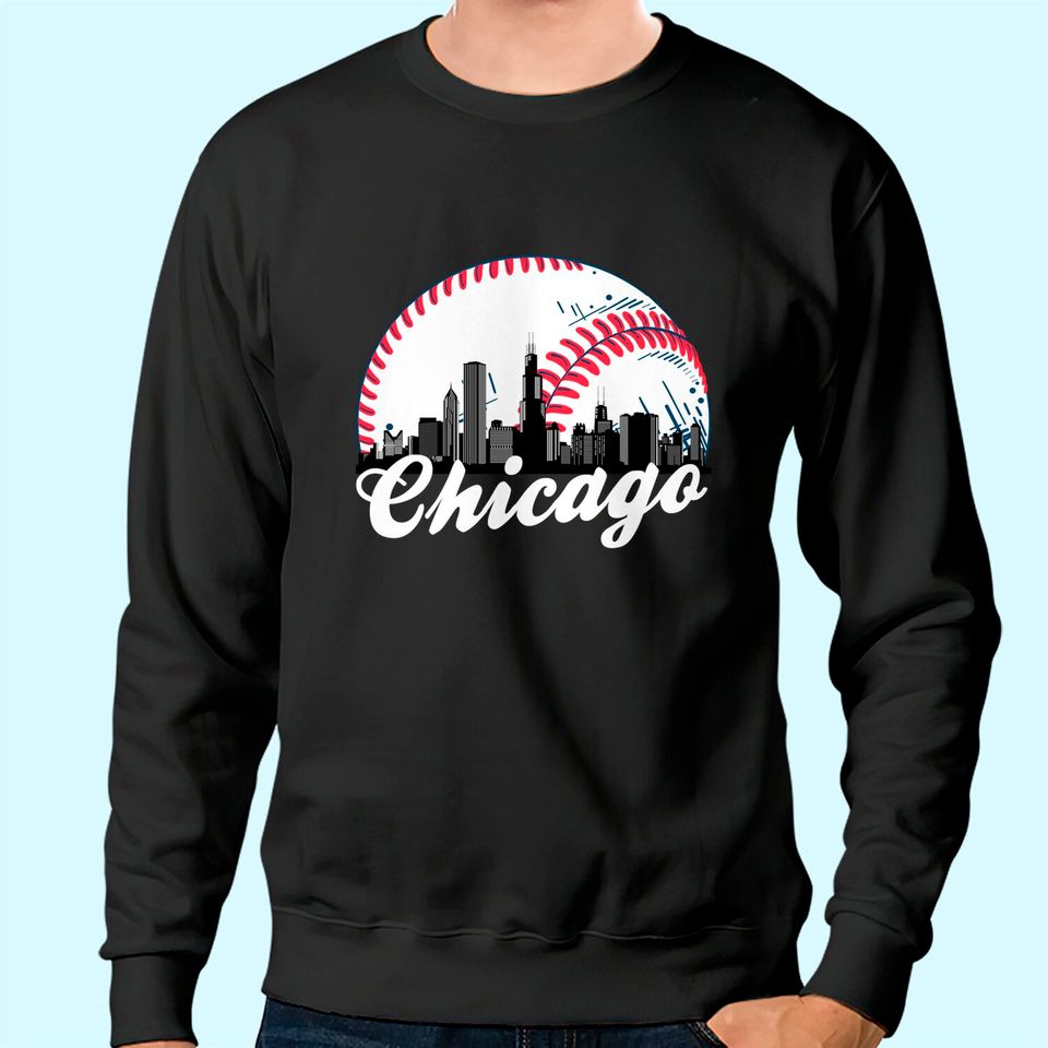 Chicago Baseball Skyline Sweatshirt