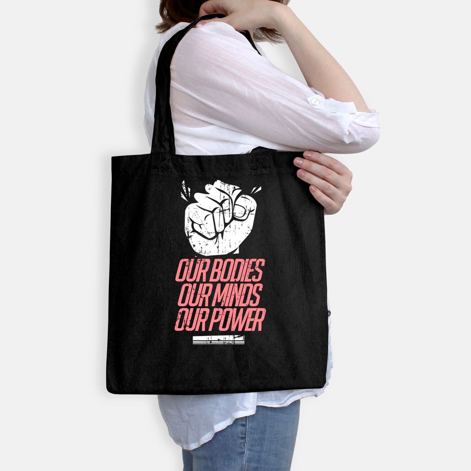 Feminist Tote Bag - Power Womens Rights Support March Gifts