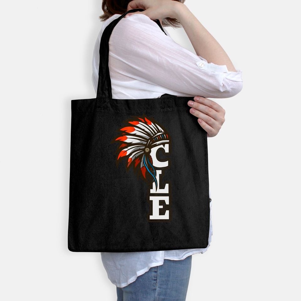 CLE Cleveland Ohio Native American Indian Tribe Tote Bag