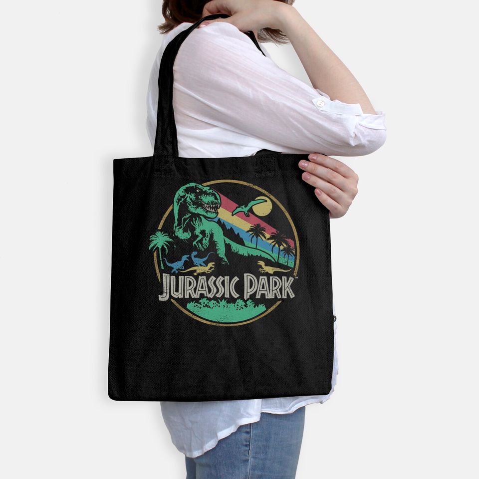 Retro Jurassic Park Darken  Tote Bag