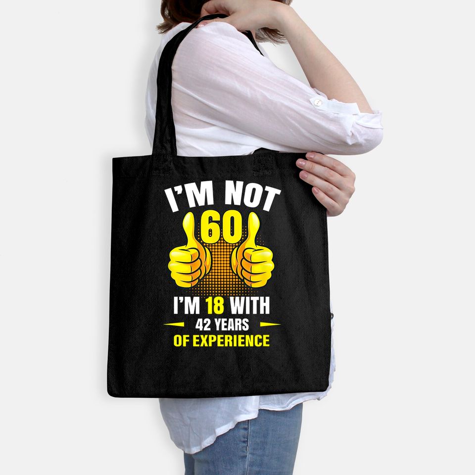 60th Birthday Gift Funny Man Woman 60 Years Party Tote Bag