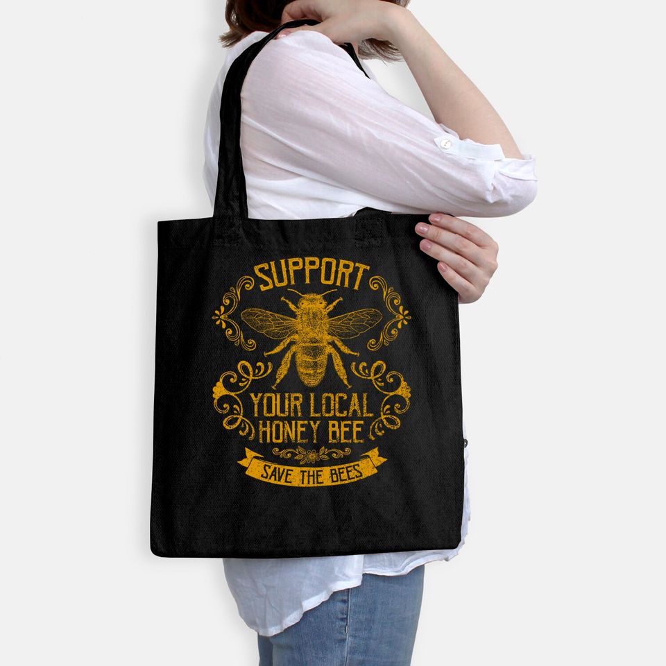 Honey Bee Bee Keeper Design Tote Bag
