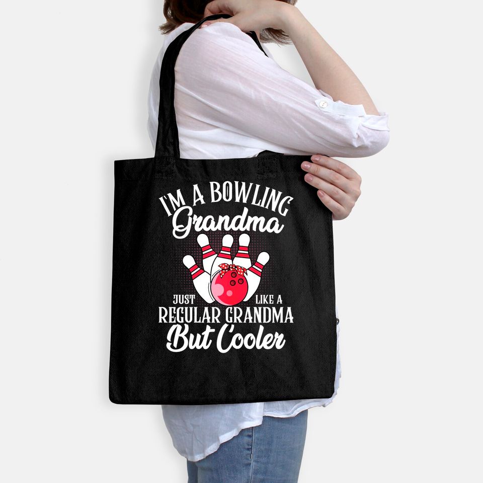 Bowling Grandma Novelty Tee For Bowling Family Tote Bag