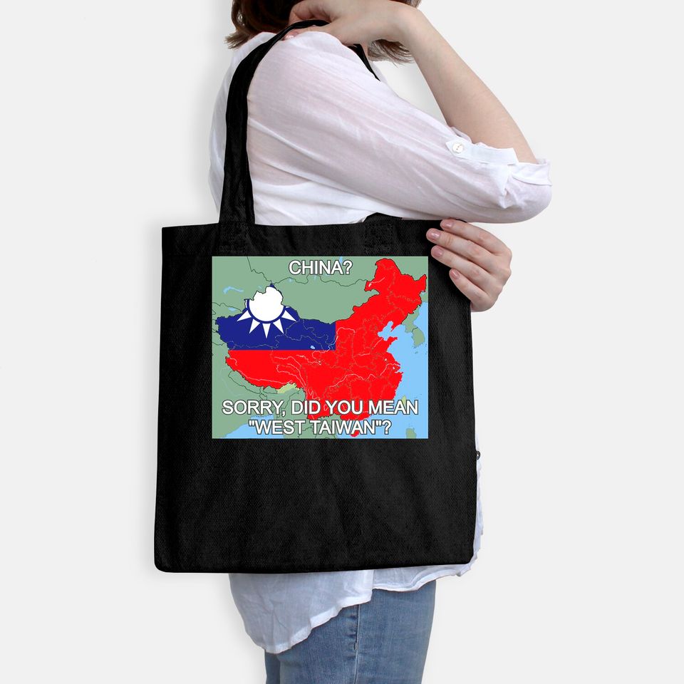West Taiwan Tote Bag Taiwan Map West Taiwan Tote Bag