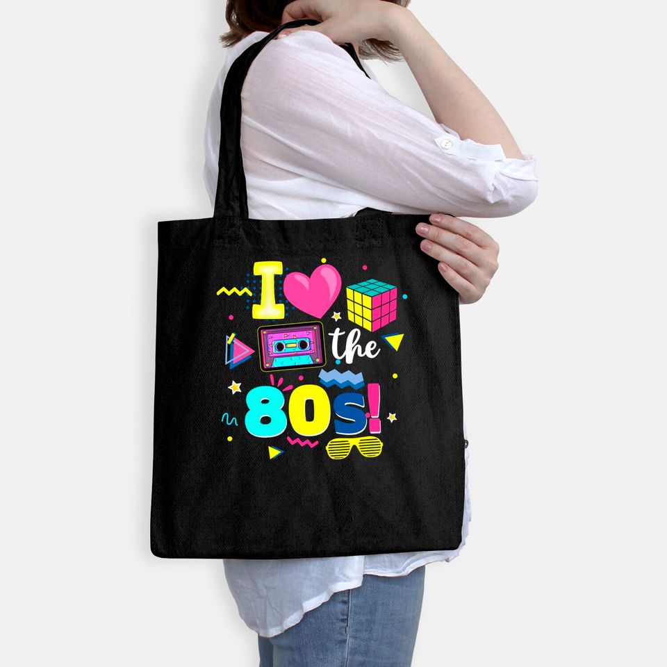 I Love The 80s Gift Tee 80s Birthday Party 1980's Party Tote Bag