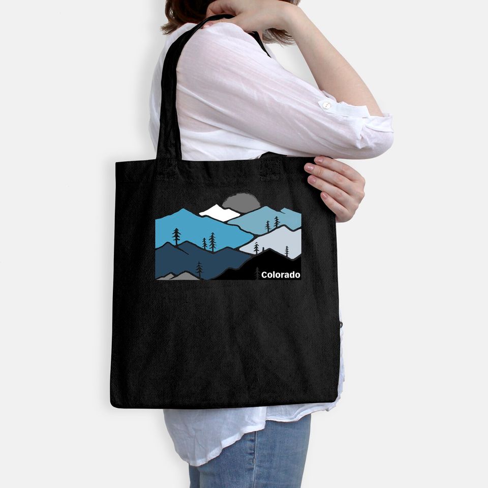 Colorado Mountain Outdoor Retro Landscape Tote Bag