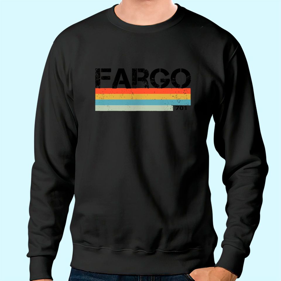 Fargo City Retro Vintage Stripes Sweatshirt