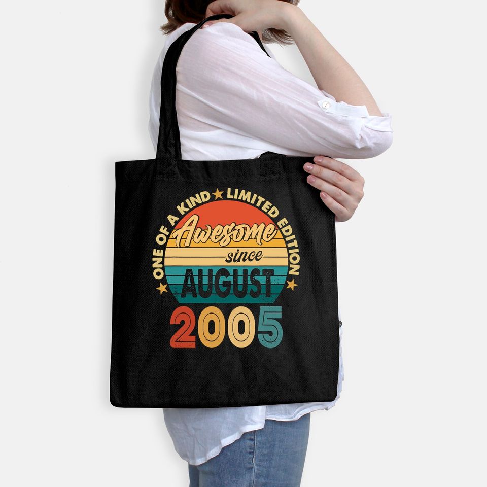 16th Birthday Men Awesome Since August 2005 Tote Bag