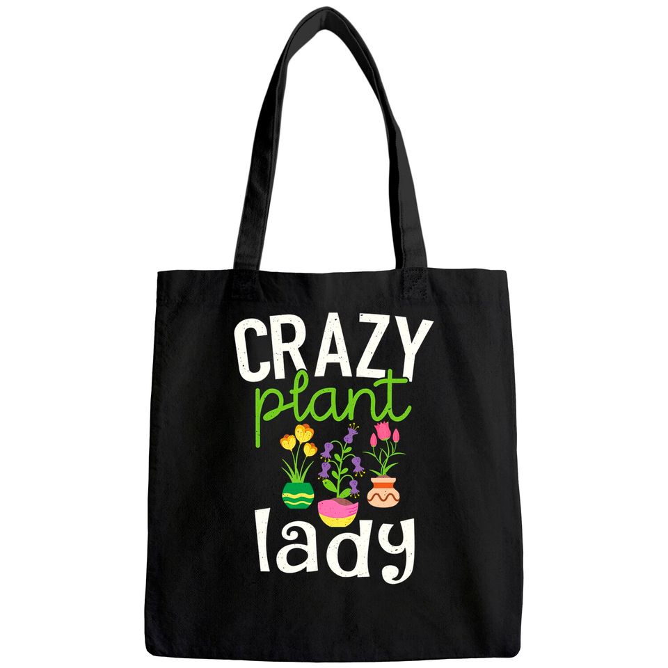 Gardening Tote Bag - Crazy Plant Lady Tote Bag