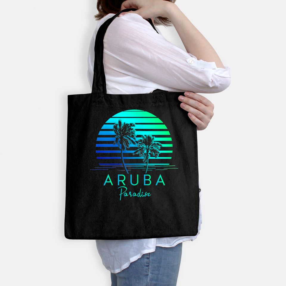 Aruba Beach Tropical Vibes Vacation Souvenir Tote Bag
