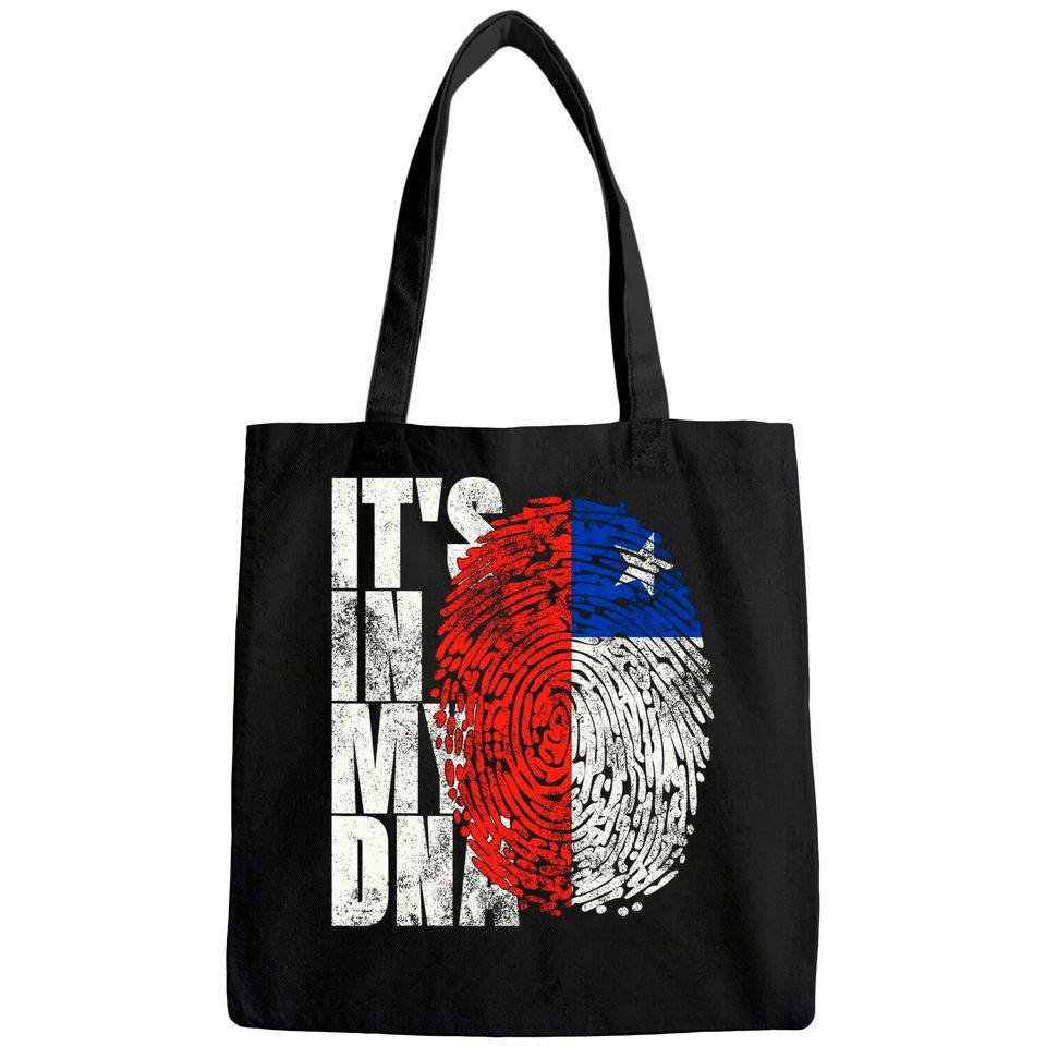 It's In My DNA Chilean Hispanic Gift Cool Chile Flag Tote Bag