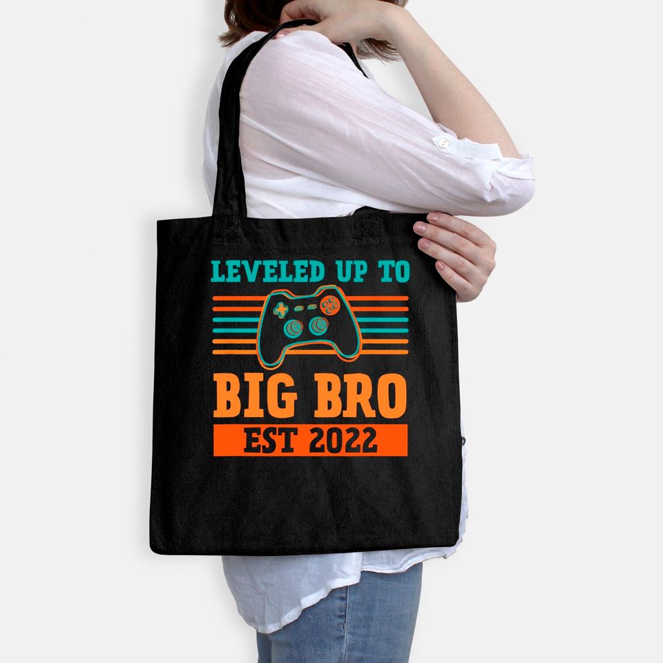 Leveled Up To Big Brother Promoted to Leveling Up Tote Bag