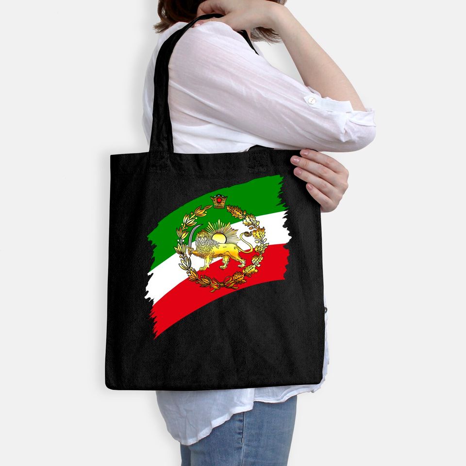 Iran Flag With Lion And Crown Tote Bag
