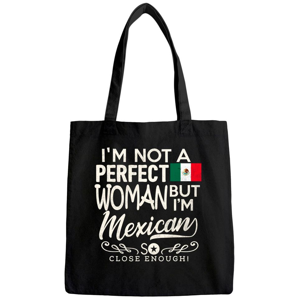 Mexico Flag Woman Tote Bag Mexican Pride Souvenir Funny Tote Bag