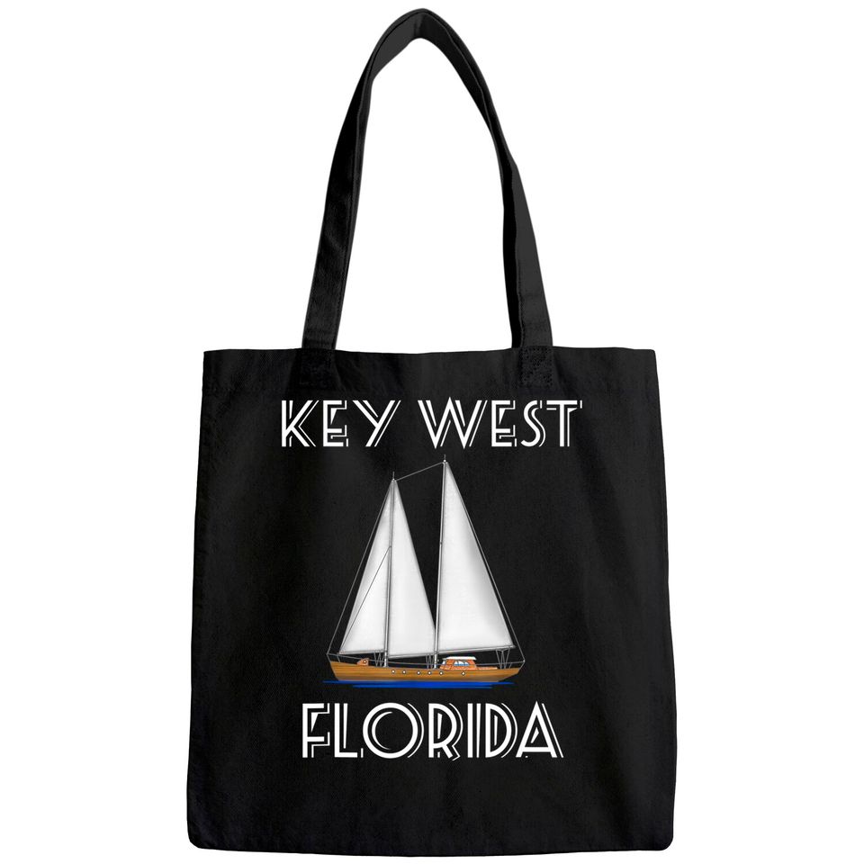 Key West Florida FL Nautical Sailboat Sailing Tote Bag