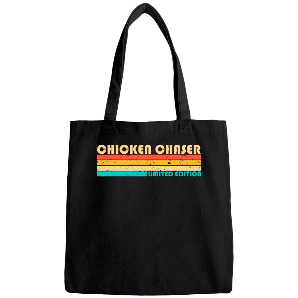 CHICKEN CHASER Funny Job Title Profession Birthday Worker Tote Bag