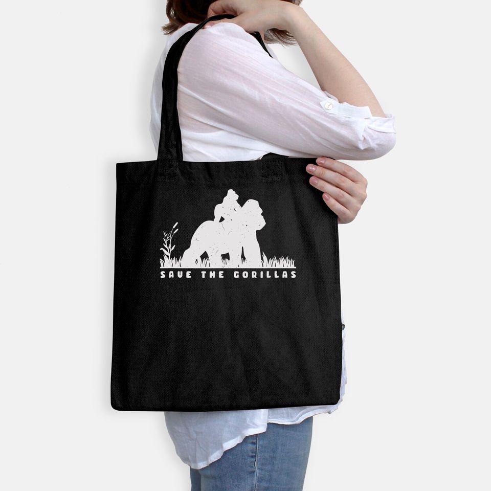 Save the Gorillas Mama & Baby Gorilla Tote Bag