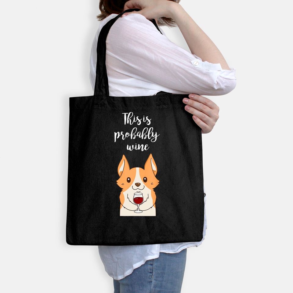 Corgi tee with favourite drinking Tote Bag