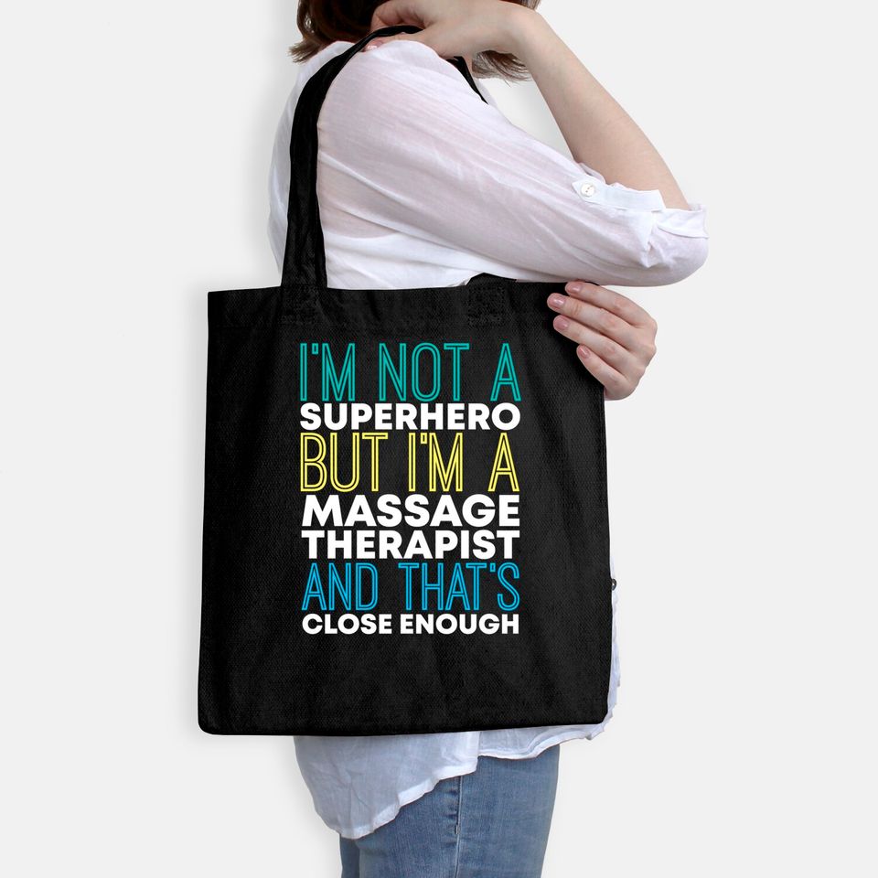 Superhero & Massage Therapist Therapy Tote Bag