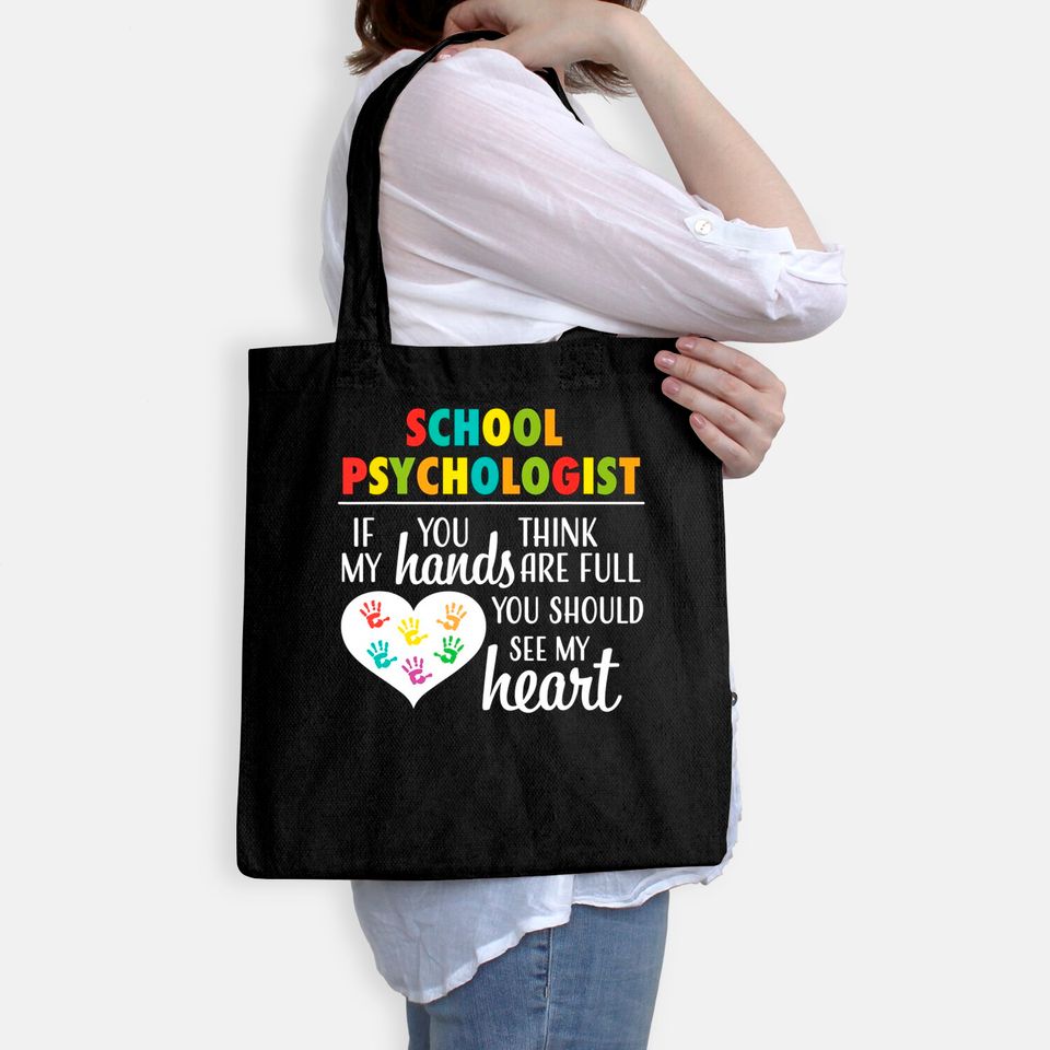 School Psychologist Heart Tote Bag