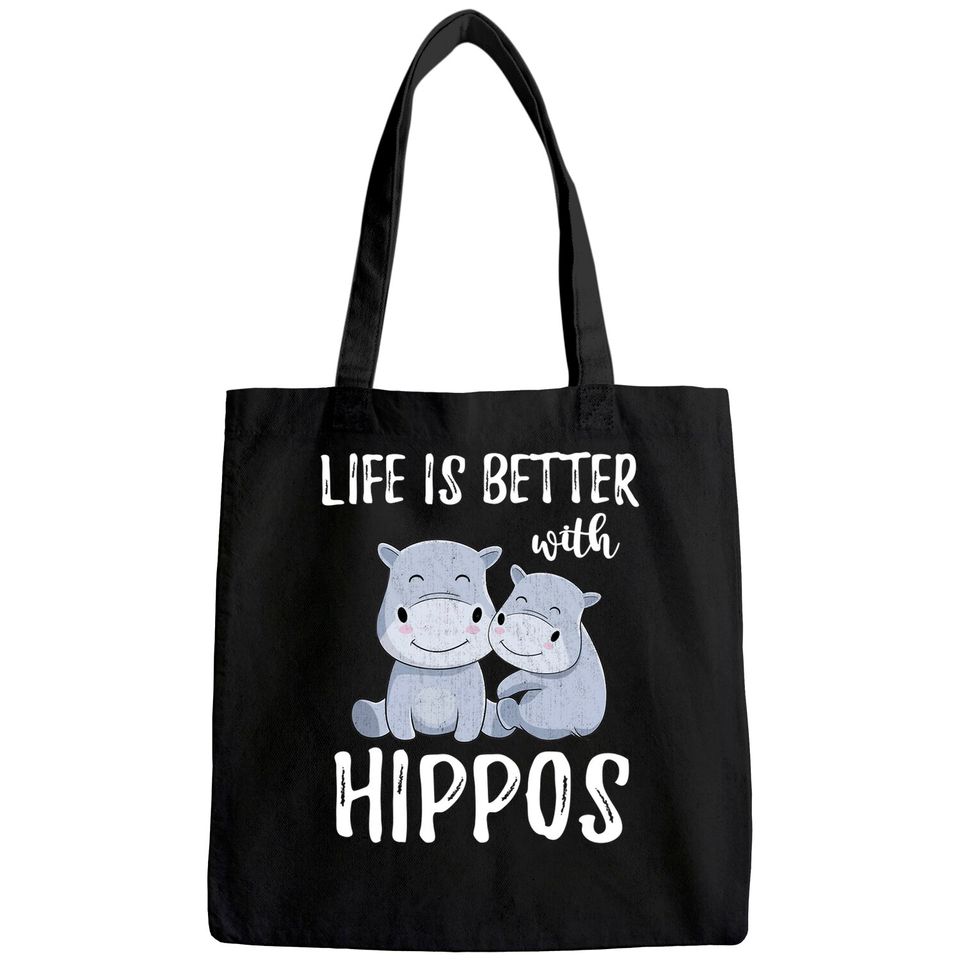 Hippopotamus Animal Lover Gift Idea Baby Hippo Tote Bag
