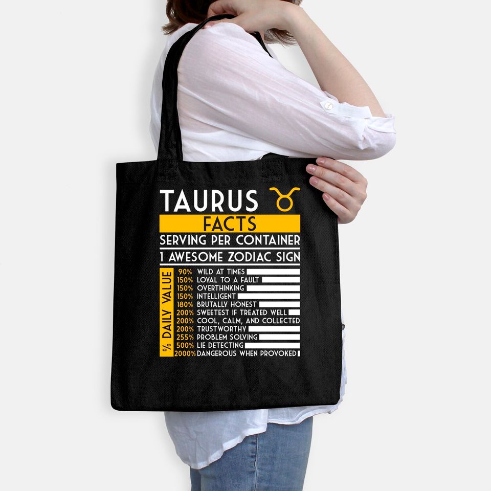 Taurus Facts Zodiac Horoscope Tote Bag