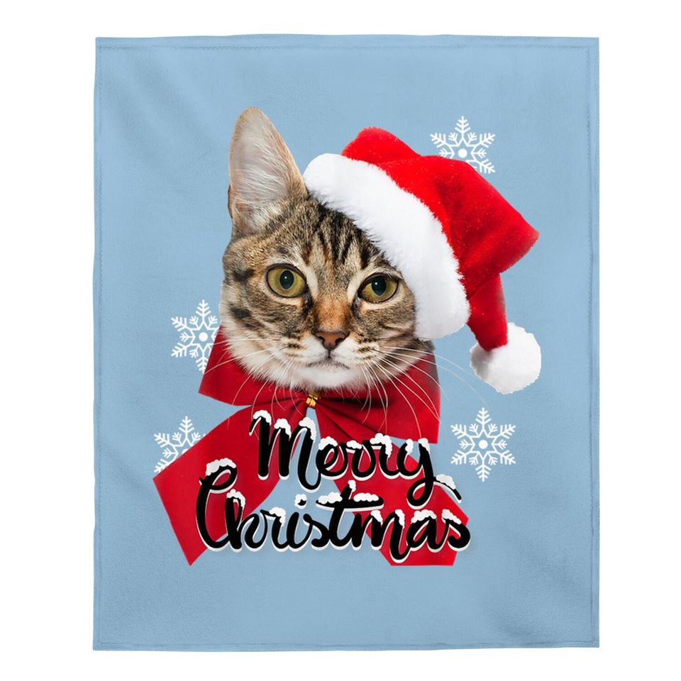 Christmas Cat Funny Baby Blanket