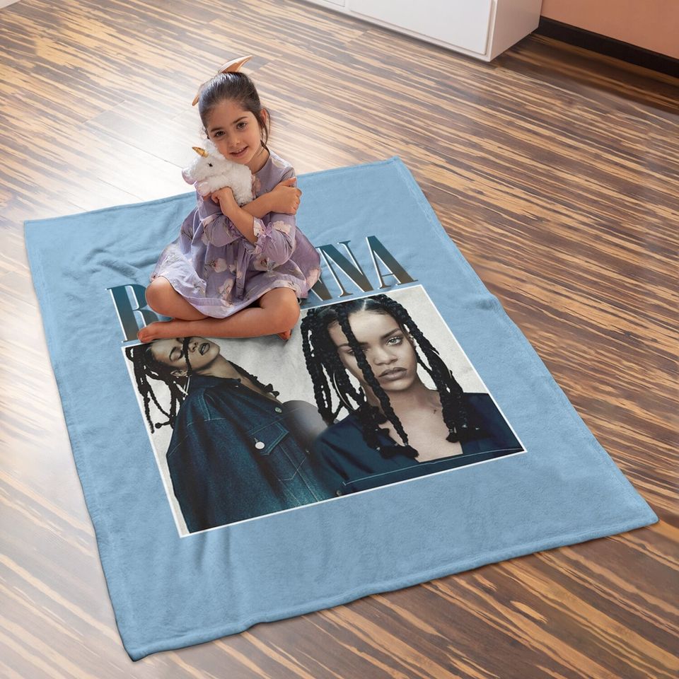 Rihanna Rap Hip Hop 90s Retro Baby Blanket