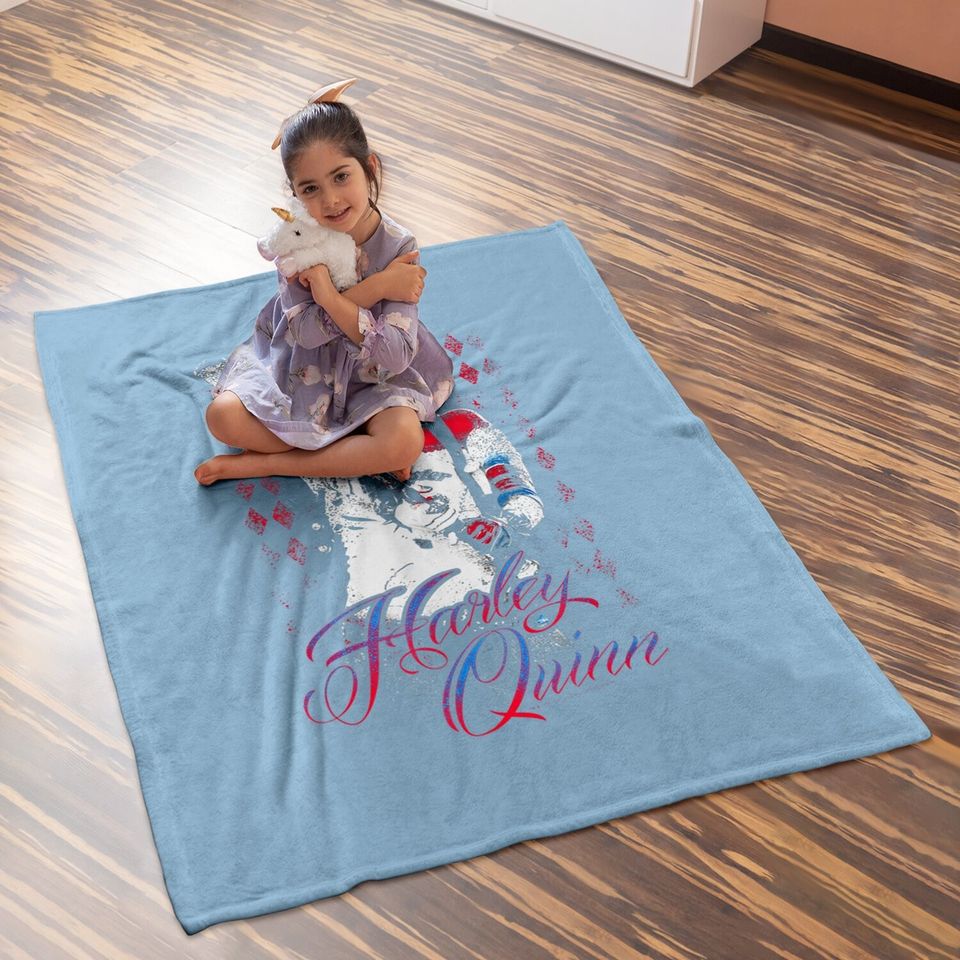 Suicide Squad Harley Quinn Bat Baby Blanket