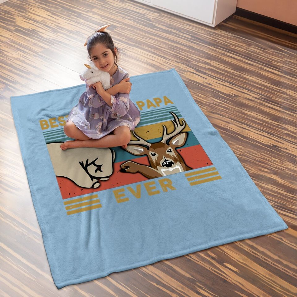 Best Buckin' Papa Ever Classic Baby Blanket