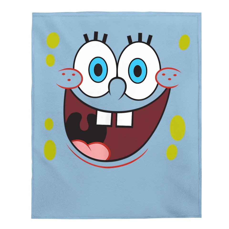 Spongebob Squarepants Bright Eyed Smiling Face Baby Blanket Baby Blanket